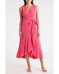 Sam Edelman - Sleeveless Faux Wrap Dress - Lyst