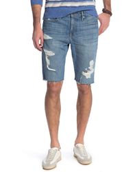 FRAME L'homme Cut Off Denim Shorts - Blue