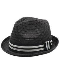 Bruno Magli - Packable Trilby Straw Fedora Hat - Lyst