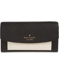 Kate Spade - Colorblock Continental Wallet With Removable Card Wallet - Lyst