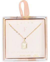 Leith - Initial Pendant Necklace - Lyst