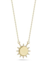 Ember Fine Jewelry - 14K Diamond Sun Pendant Necklace - Lyst