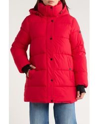 BCBGeneration - Water Resistant Hooded Puffer Jacket - Lyst