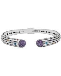 Samuel B. - Multi Stone Scattered Bangle Bracelet - Lyst