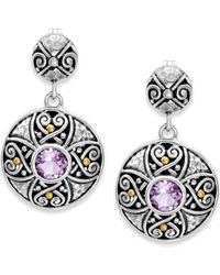 Samuel B. - Sterling & 18K Semiprecious Stone Round Drop Earrings - Lyst