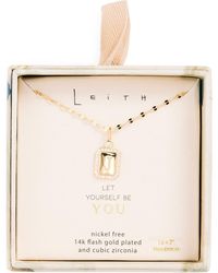 Leith - Initial Pendant Necklace - Lyst