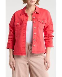 Democracy - Cinch Sleeve Denim Jacket - Lyst