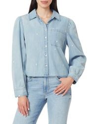 Kensie - Puff Shoulder Denim Jacket - Lyst