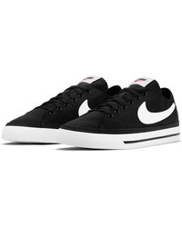 Nike Court Legacy Canvas Sneaker In 001 Black/white At Nordstrom Rack