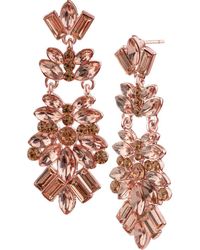Jardin - Crystal Cluster Drop Earrings - Lyst