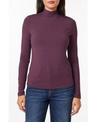 Scotch & Soda - Long Sleeve Mock Neck Top - Lyst
