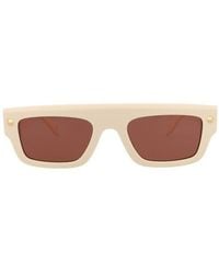 McQueen - 52Mm Rectangular Sunglasses - Lyst