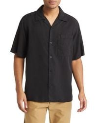 NN07 - Julio 5029 Short Sleeve Lyocell & Linen Button-Up Camp Shirt - Lyst