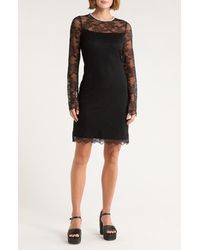 chinese dress ladies Black Lace Panel Maxi Dress
