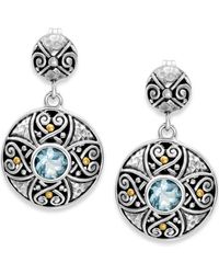 Samuel B. - Sterling & 18K Semiprecious Stone Round Drop Earrings - Lyst
