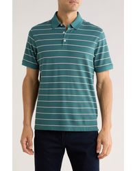 14th & Union - Stripe Cotton Blend Polo - Lyst