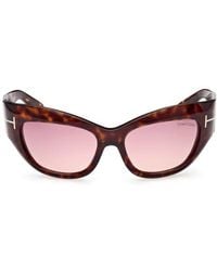 Tom Ford - Brianna 55Mm Gradient Cat Eye Sunglasses - Lyst