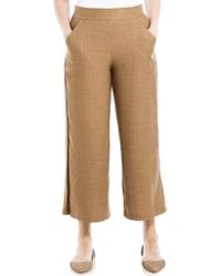 Max Studio - Textured Wide Leg Pants - Lyst
