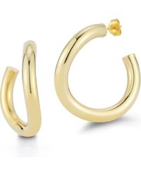Glaze Jewelry - Large Wave Hoop Earrings - Lyst