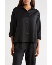 James Perse - Linen Button-Up Shirt - Lyst