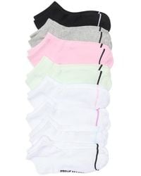Steve Madden - 8-Pack Stripe Ribbed Low Cut Socks - Lyst