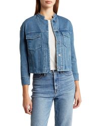 AG Jeans - Obolo Cotton Crop Trucker Jacket - Lyst