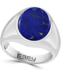 Effy - Sterling Lapis Lazuli Signet Ring - Lyst