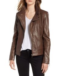 Bernardo - Leather Moto Jacket - Lyst
