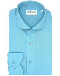 Lorenzo Uomo - Trim Fit Solid Cotton Stretch Dress Shirt - Lyst