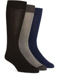 Lorenzo Uomo - Assorted 3-Pack Cotton Blend Dress Socks - Lyst