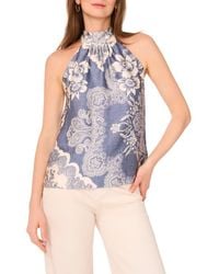 Parker - The Erica Satin Halter Neck Top - Lyst