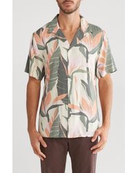 Original Paperbacks - Tropical Floral Print Camp Shirt - Lyst