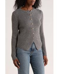 Elodie Bruno - Cutaway Rib Cardigan - Lyst