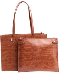BEIS - Mini Work Croc Embossed Faux Leather Tote - Lyst
