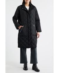 Bernardo - Quilted Long Coat - Lyst