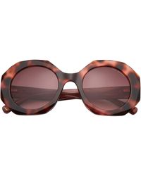 Ted Baker - 51mm Round Sunglasses - Lyst
