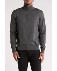 Tom Baine - Solid Quarter Zip Pullover - Lyst