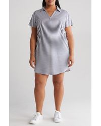 Bobeau - Striped Polo Dress - Lyst