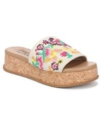 Blowfish - Marshlo Embroidered Platform Slide Sandal - Lyst