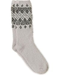 Barefoot Dreams - Cozychic Fair Isle Socks - Lyst