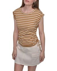 DKNY - Ruched Knit Top - Lyst