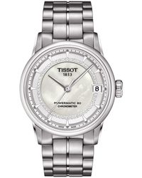 Tissot - Luxury Diamond Mother Of Pearl Watch - Lyst