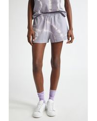 Sporty & Rich - Serif Tie Dye Logo Cotton Disco Shorts - Lyst