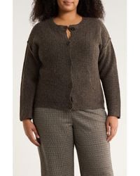 Max Studio - Waffle Button Front Cardigan - Lyst