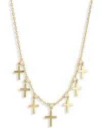 Electric Picks - Heaven Sent Cross Charm Necklace - Lyst