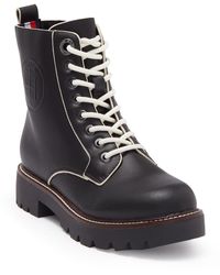 tommy hilfiger leda combat boots