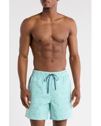 Rainforest - Flamingo Seersucker Swim Trunks - Lyst
