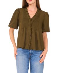 Parker - Ruffle Pintuck Buttoned Shirt - Lyst