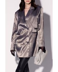 Walter Baker - Kamari Oversize Double Breasted Satin Blazer - Lyst