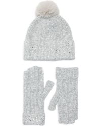 Ted Baker - Crystal Faux Fur Pompom Beanie & Scarf Box Set - Lyst